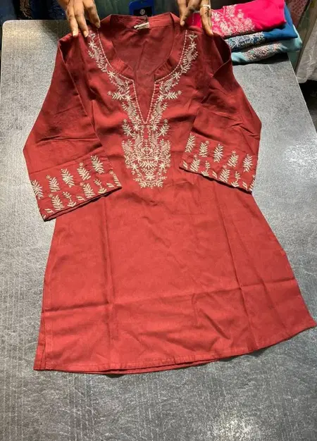 Naisha K 17 Rayon Embroidered Short Kurti Online Wholesale